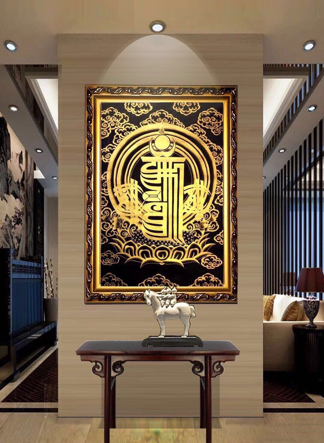 十相自在描金唐卡|静心减压描金线稿|佛像涂色|DIY手绘填色装饰