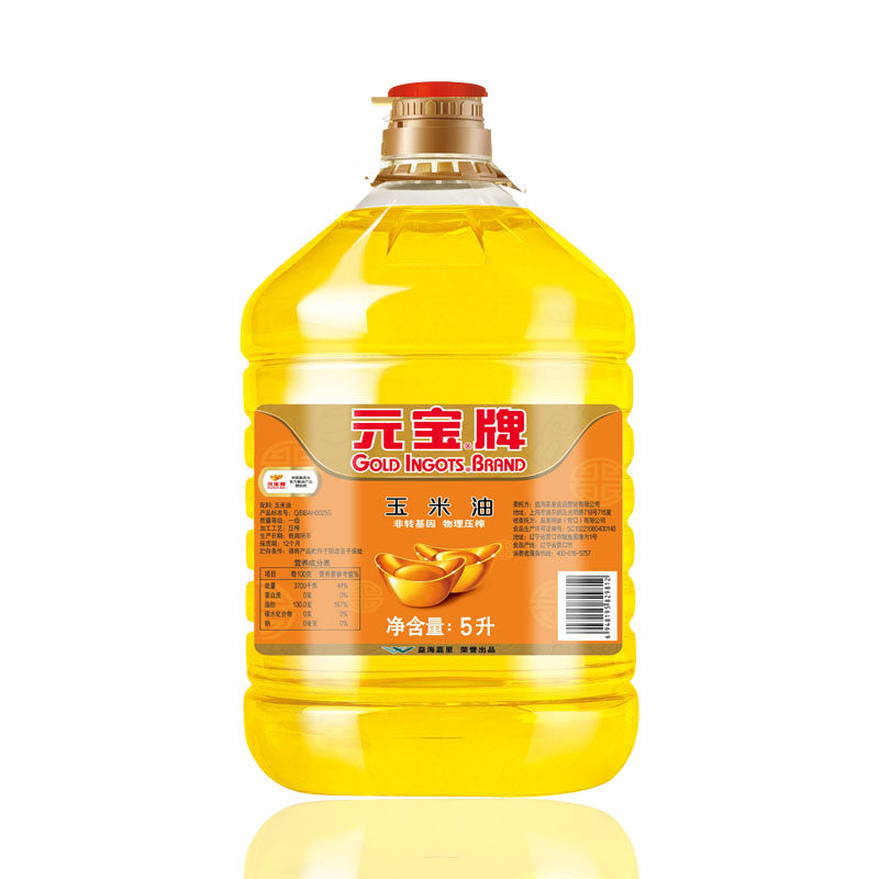 玉米油 益海嘉里 金龙鱼 元宝玉米油/非转/压榨/一级/5l×4(纸箱)