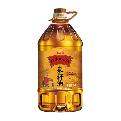 【非转基因】金龙鱼外婆乡小榨菜籽油5L 物理压榨 食用油 小榨