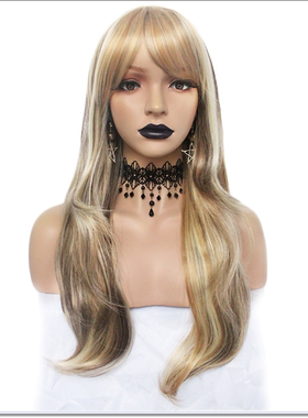 长款 混色 高温丝女士假发