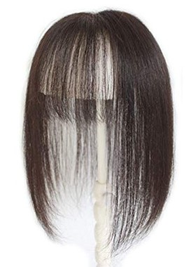 黑色 补发块 25 cm 真人发 7*10cm