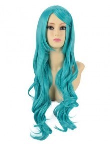 蓝绿色 卷发 Lolita假发 cosplay假发