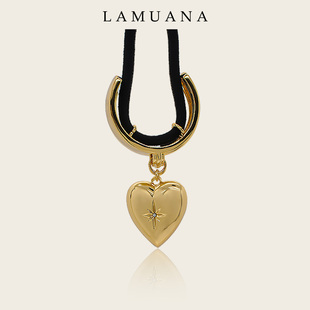 LAMUANA黑桃心发绳小众设计感发饰扎头发皮筋头绳发绳ins风68127