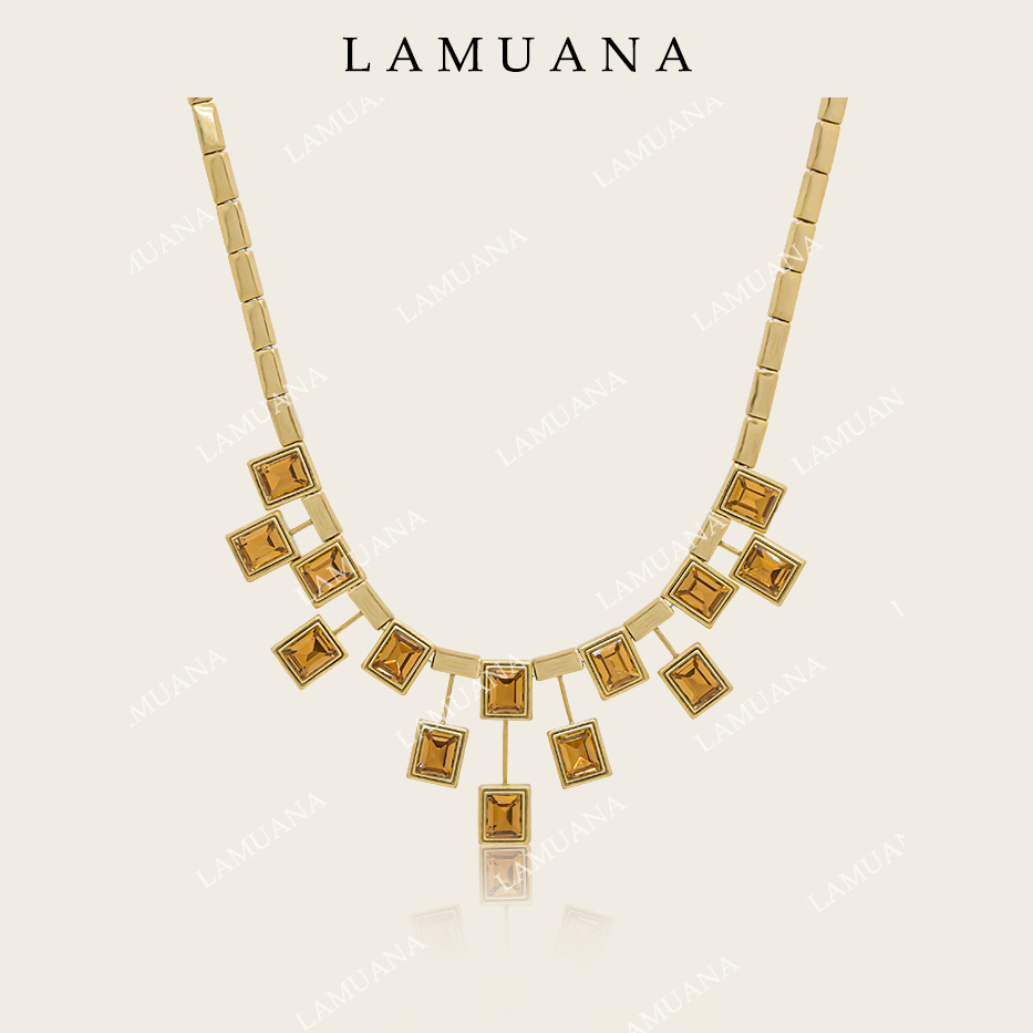 LAMUANA落日光芒复古choker项链小众设计感颈链设计感度假风77068