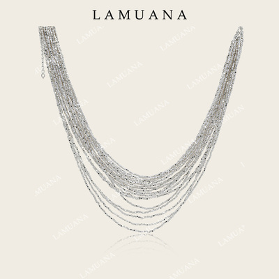 LAMUANA碎银星河·多层银色项链小众设计感高级颈链短款72971