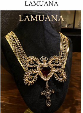 LAMUANA红色爱心项链49386