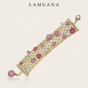 LAMUANA粉钻闪球手链小众设计感复古手环夸张设计vintage风75828