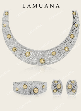 LAMUANA野心女王套装小众设计感时尚配饰夸张choker礼服锁骨链