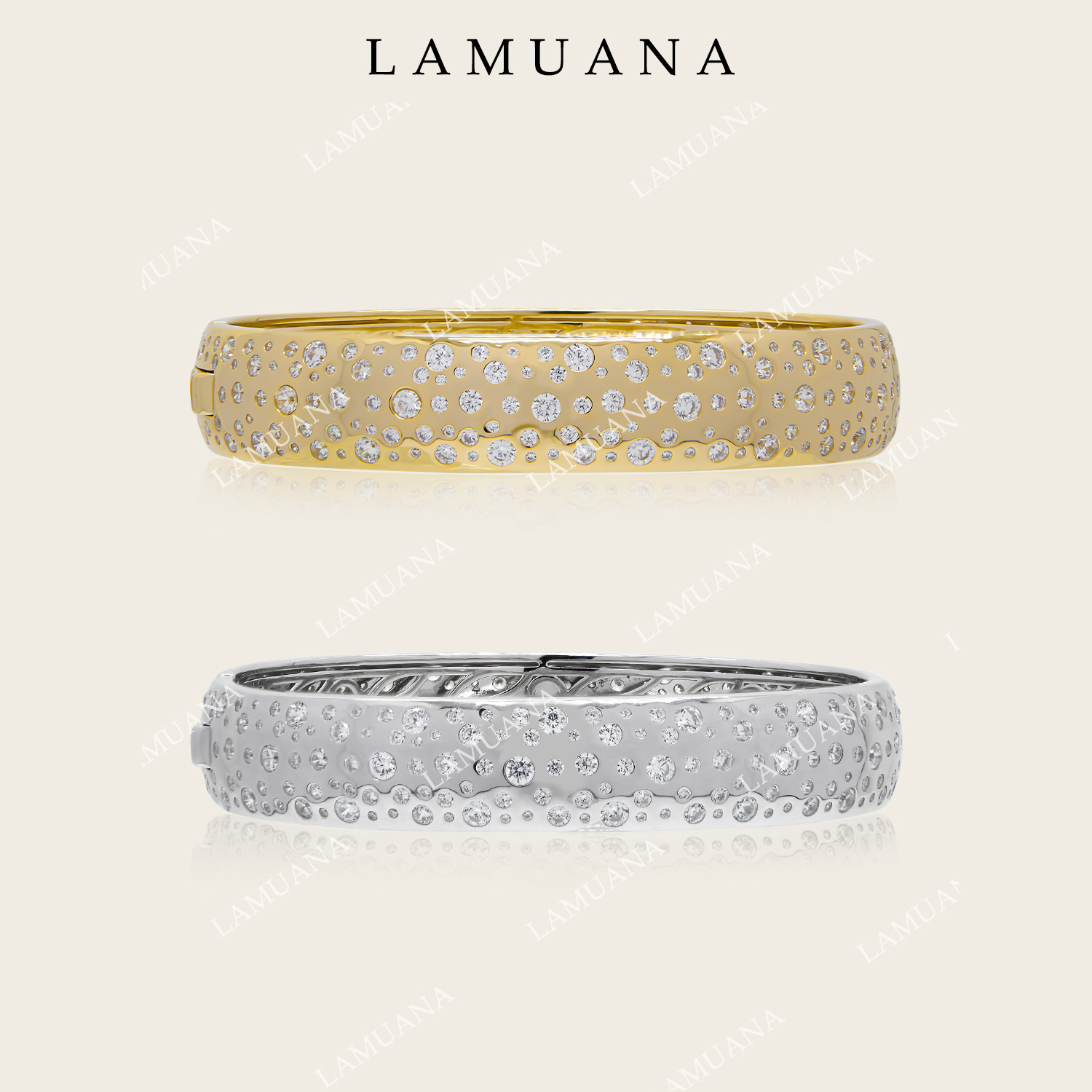 LAMUANA银河气泡意大利风小众设计感S925银手镯手环手链手链叠戴