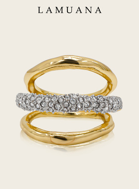 LAMUANA藤枝复古戒指小众设计感食指戒女新夸张款72063