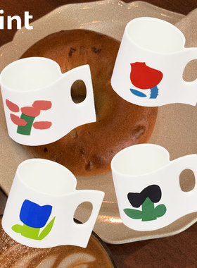 faint mug原创设计花朵陶瓷杯 马克杯牛奶杯玫瑰咖啡杯 女生礼物