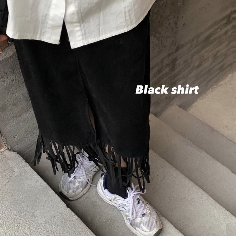 Real shot ins same niche design retro and versatile tassel skirt with high waist and slim mid length skirt