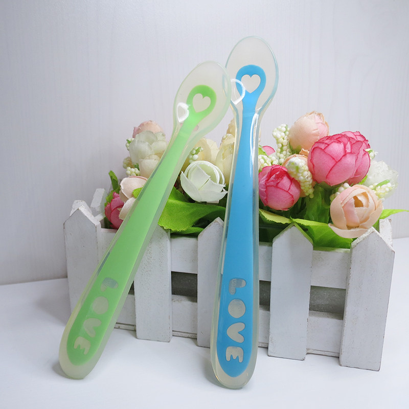 美国munchkin满趣健宝宝硅胶软头勺子新生婴幼儿妈妈喂食可爱餐具