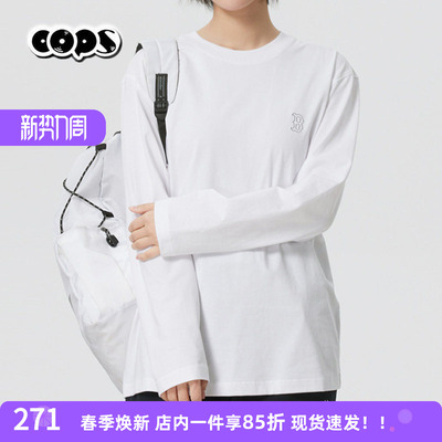 MLB男女T恤26新款春季运动服潮流时尚舒适透气休闲长袖3ATSB0161