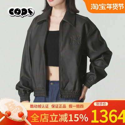 MLB仿羊羔绒外套男女同款2025秋季新款保暖休闲宽松夹克3AJPB0654