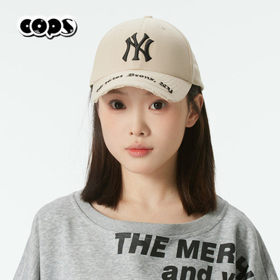 MLB米黄透气棒球帽男女百搭休闲