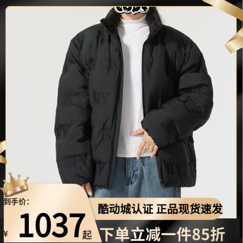 MLB男女NY刺绣防风立领羽绒服