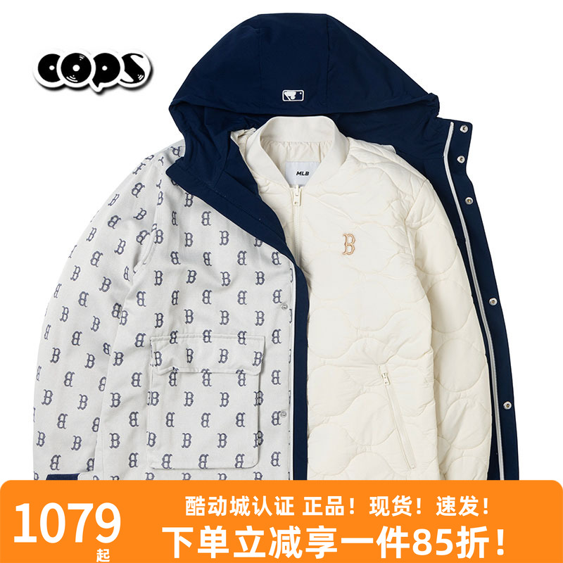 MLBNY老花三合一连帽运动夹克