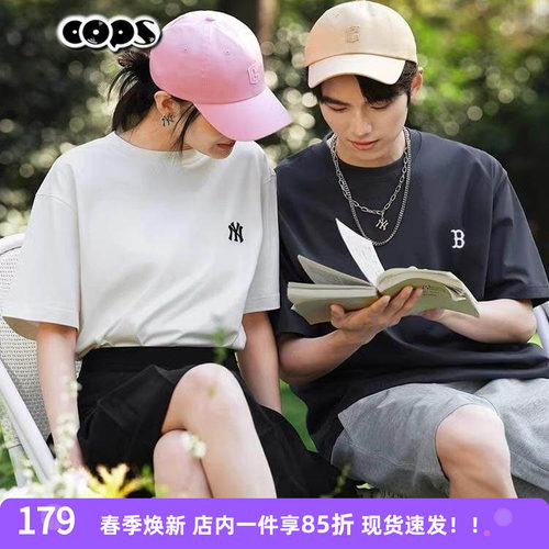 MLB男女情侣NY小标休闲简约短袖