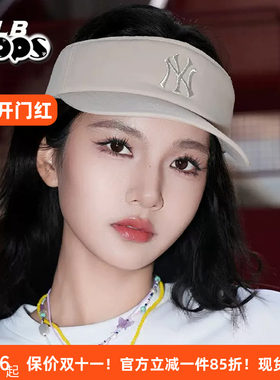 MLB空顶帽男帽女帽26新款NY刺绣透气遮阳帽百搭休闲帽子3ASCB0563