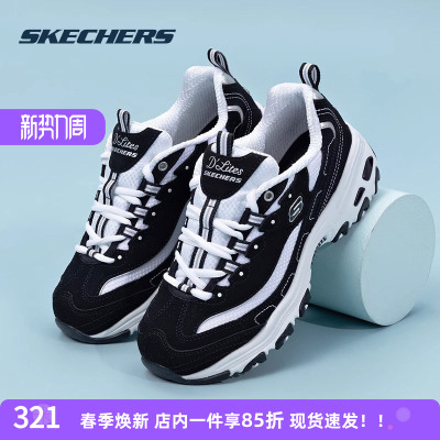 斯凯奇女鞋夏季运动鞋新款熊猫鞋
