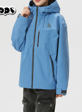 MLB26年春季男女休闲时尚运动连帽防风防水梭织夹克外套3AWJB0361