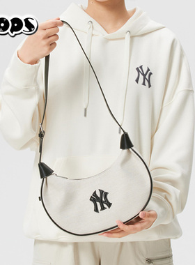 MLB休闲简约风帆布包2026新款男女通用百搭斜挎包腋下包3ABQB016N