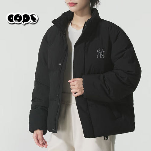 MLB官方短款立领男女鹅绒时尚防水老花羽绒服25冬季新款3ADJM1256