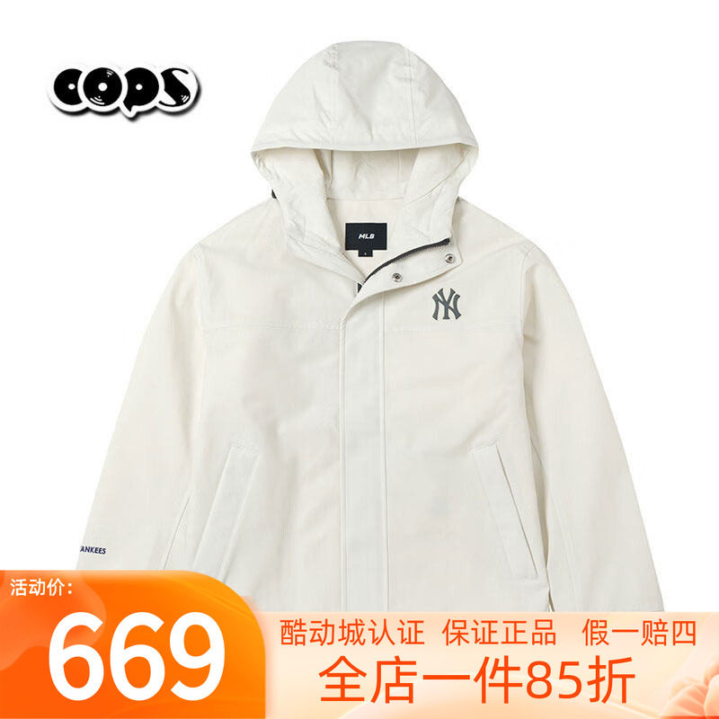 2026新款MLB情侣冲锋衣外套男女NY防水防污三防运动夹克3AWJB0161