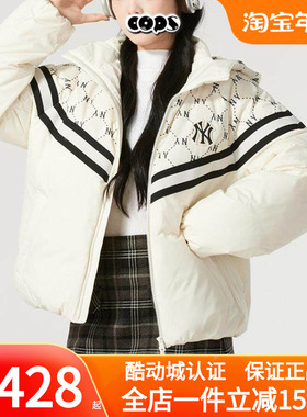 MLB情侣羽绒服24款男女NY复古老花撞色棉羽外套3ADJM0746/DJM07