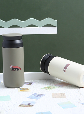 韩版可爱原创女士高级感高颜值便携不锈钢儿童学生网红保温杯子
