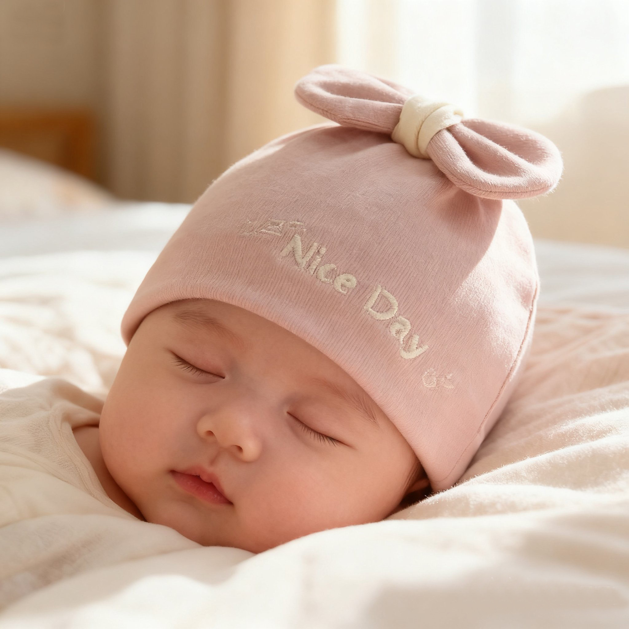 新生婴儿帽子初生宝宝女小月龄