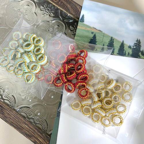 DIY纯手工编织金线彩线璎珞结