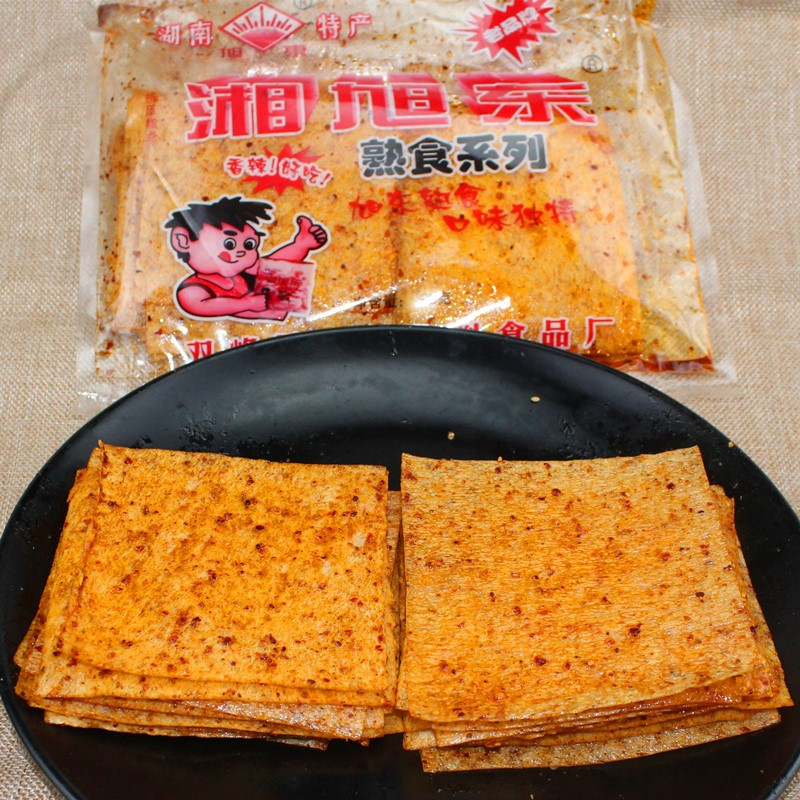 湖南娄底特产湘旭东麻辣片儿时怀旧辣条香辣豆皮辣条零食小吃