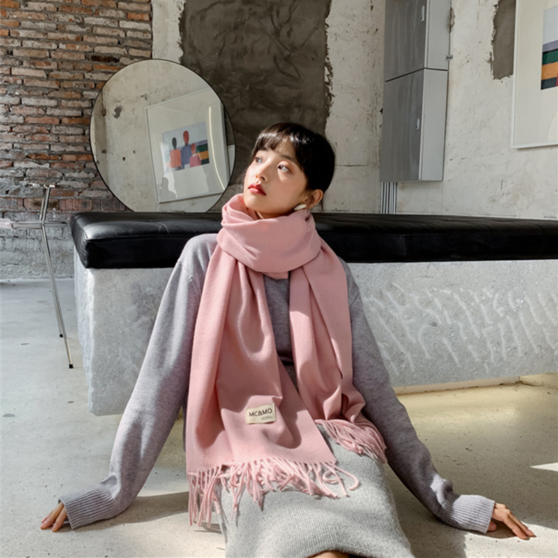 春秋季柔软白色围脖粉色围巾保暖加厚新娘结婚伴娘礼服披肩气质女
