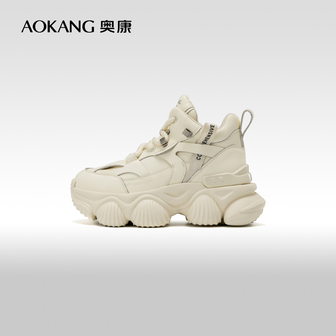 奥康女鞋 秋季新款韩版百搭厚底增高运动休闲鞋潮流老爹鞋