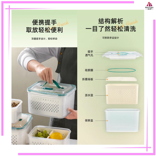 食品级PP保鲜盒两用多用途