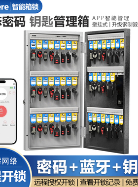 WeHere智能动态密码钥匙管理箱远程授权蓝牙开锁壁挂式钥匙收纳盒
