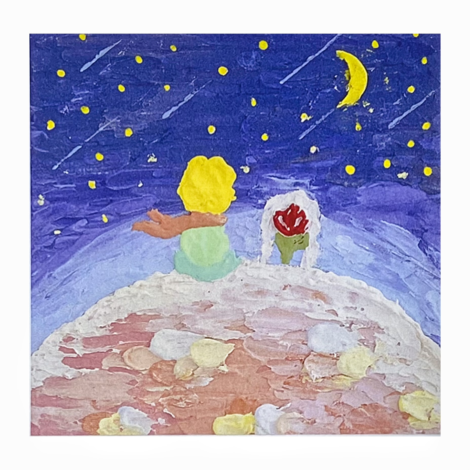 Diy手工制作立体浮雕肌理油画丙烯画材料包手工中秋节装饰摆件图片