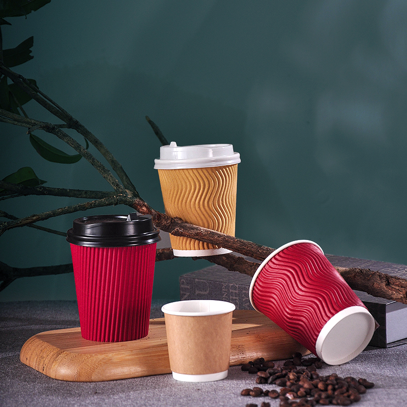 咖啡杯子一次性纸杯家用加厚防烫