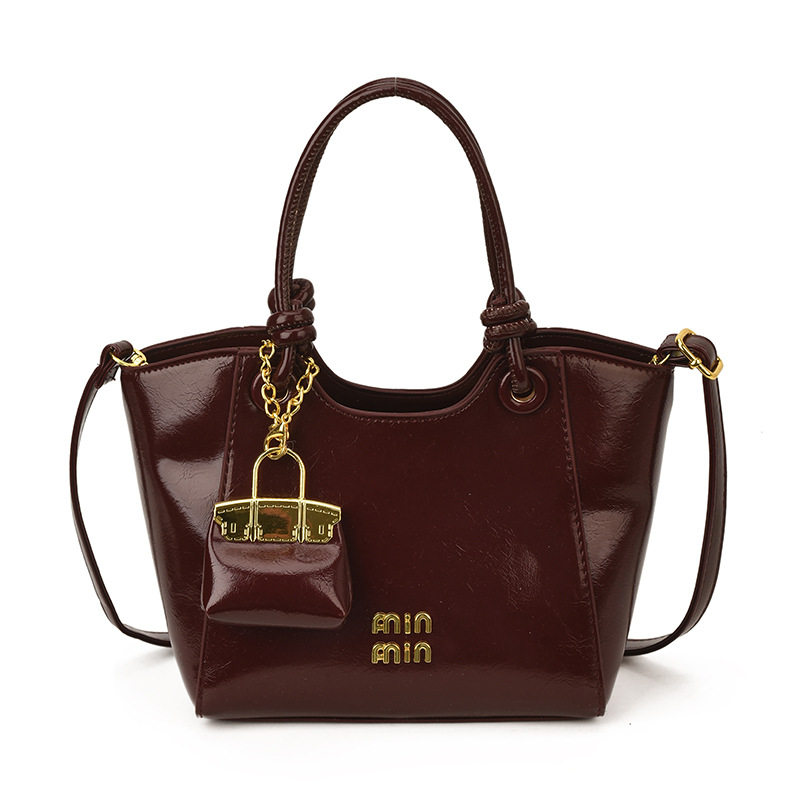 跨境热销女包2026新款亮面手提小水桶包韩版简约斜挎包,箱包皮具/热销女包/男包,通用款女包,淘宝优惠券,粉丝福利购,淘宝优惠卷