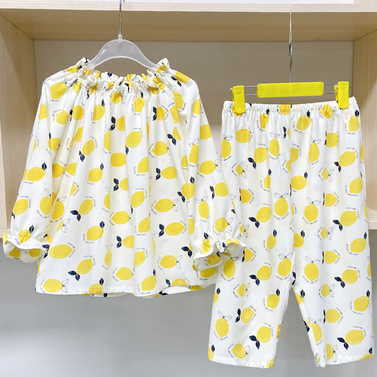 裁缝店选料定做女童家居服套装