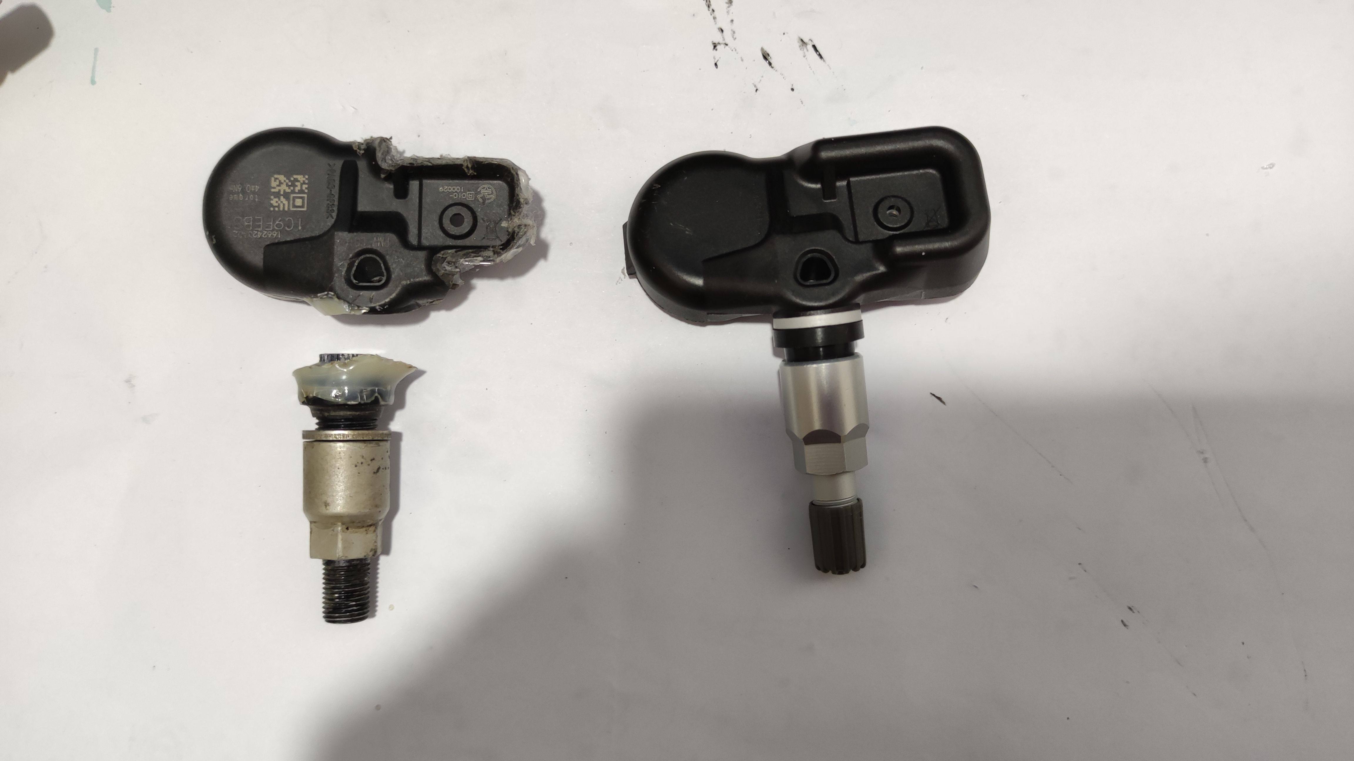 雷克萨斯es丰田胎压监测传感器检测器气门嘴断裂破损换新外壳修复