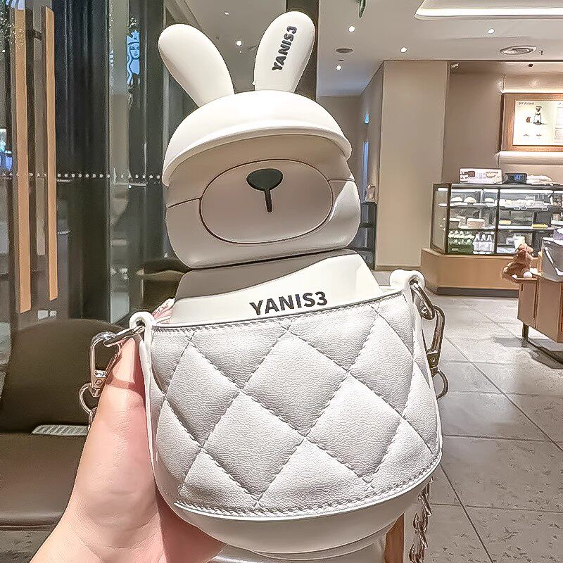 法国Fad Cardin保温杯大容量女高颜值食品级316L不锈钢学生吸管杯