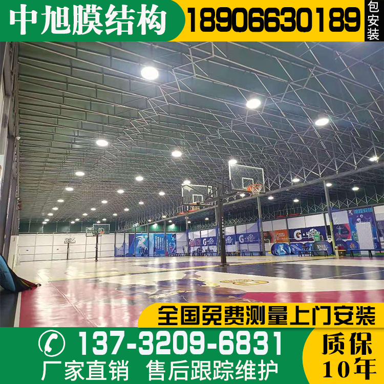 安装电动推拉蓬电动收缩篮球场遮阳棚厂房过道移动雨棚仓库活动篷