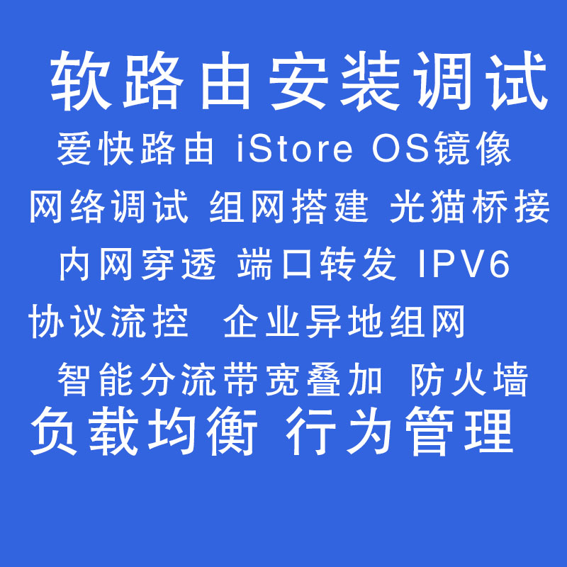 软路由调试维修分流负载均衡