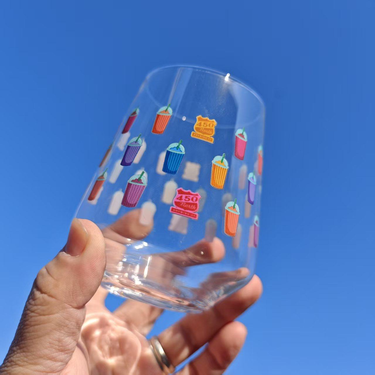 美国原厂进口 450北方 果泥 精酿啤酒杯 闻香杯 飞碟杯 平底杯子