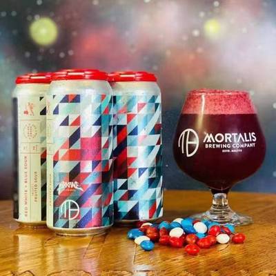 凡人红白蓝精酿果泥酸啤酒