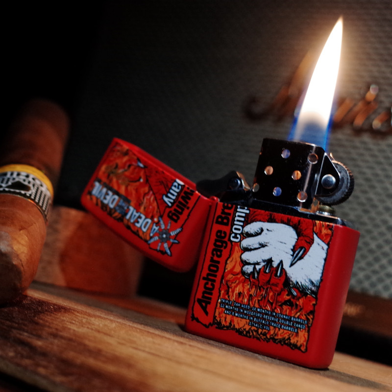 美国进口 正品 安克雷奇 ZIPPO 联名款 恶魔的交易 煤油打火机