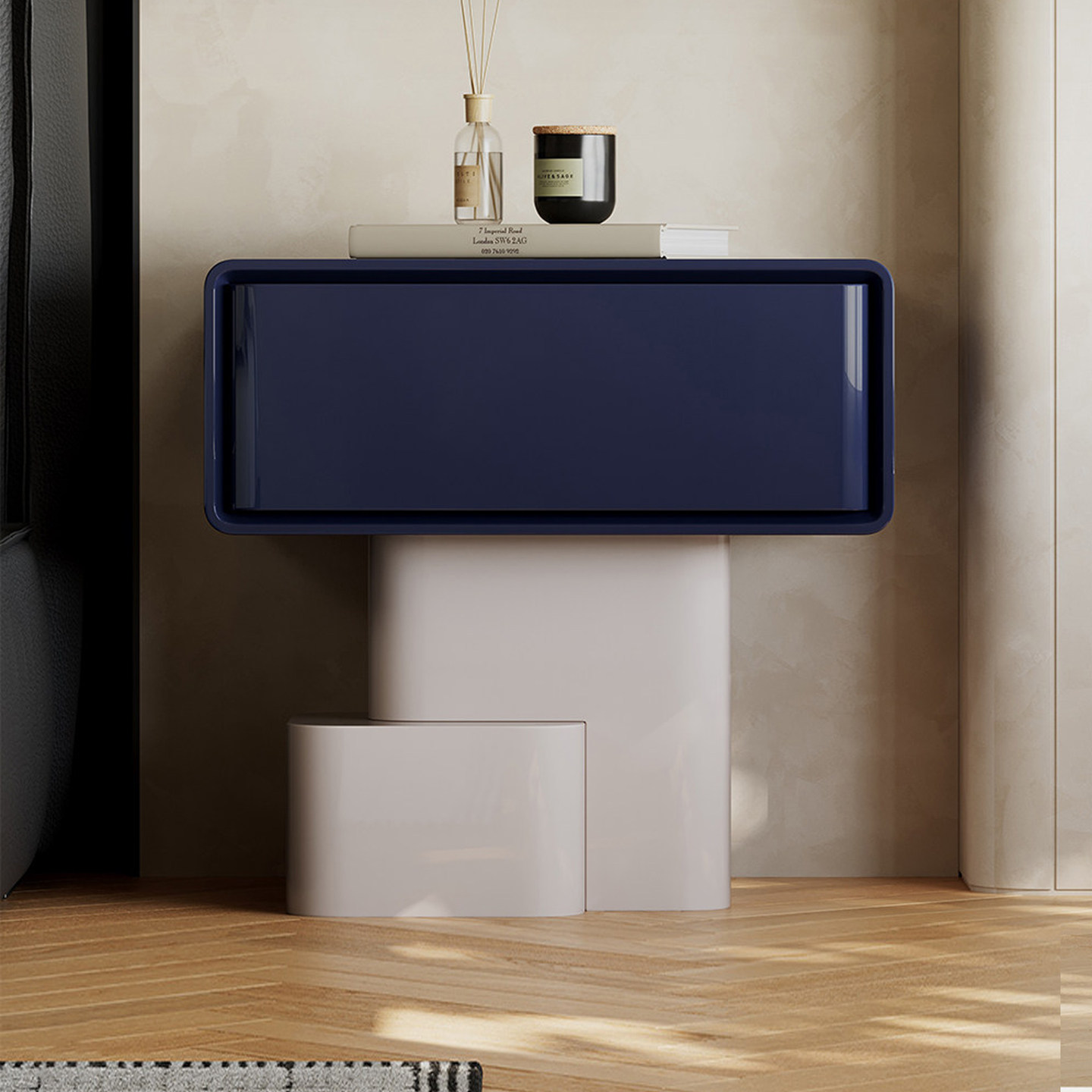 意式极简床头柜高亮光烤漆轻奢高级感储物收纳设计师卧室床边柜,住宅家具,床头柜,淘宝优惠券,粉丝福利购,淘宝优惠卷